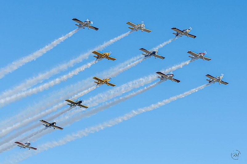 The Full Throttle Formation Team, one of the airshow's headliners, is the largest precision-flying team in the United States. (Photo courtesy of Full Throttle Formation Team)