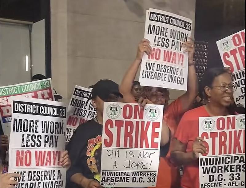 AFSCME District Council 33 President Greg Boulware said in a video posted Tuesday that members deserve a wage increase that allows them to afford to live in Philadelphia. As of Tuesday morning, thousands of city workers have gone on strike. (Credit: AFSCME District Council 33 Facebook)