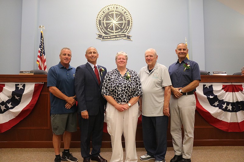 City Council members include, from left, Frank Edwardi Jr., Ian Ciseck, Mary Tighe, William Kehner and Mike Jargowsky.