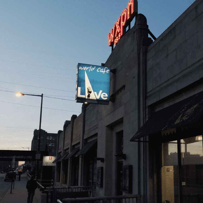 Outside the West Philadelphia music venue. (Credit: World Cafe Live)