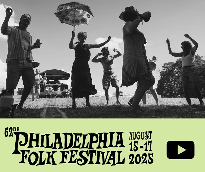 The Philadelphia Folk Festival returns for its 62nd year on Aug. 14 with an exclusive concert for campers staying at the festival campsites. The concert's regular scheduling, open to all attendees, will continue Aug. 15-17. (Credit: Philadelphia Folk Festival Facebook)