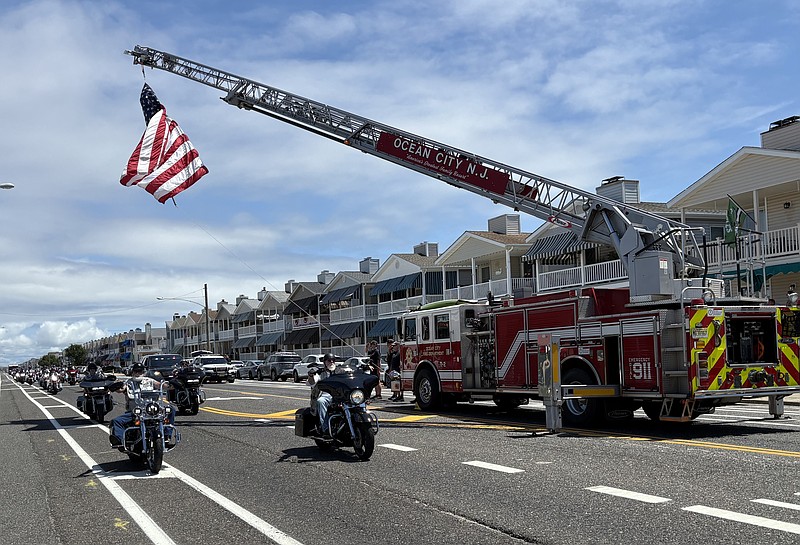 The military families are given a motorcycle escort to the American Legion Post for the welcoming ceremony. (Photos courtesy of Doug Otto)