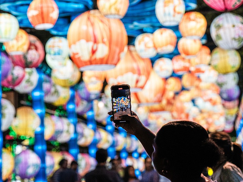 Visit Philadelphia's Chinese Lantern Festival in Franklin Square, Old City district, and celebrate the Year of the Snake with dozens of handcrafted lantern displays constructed by Chinese artisans. (Credit: Visit Philadelphia)