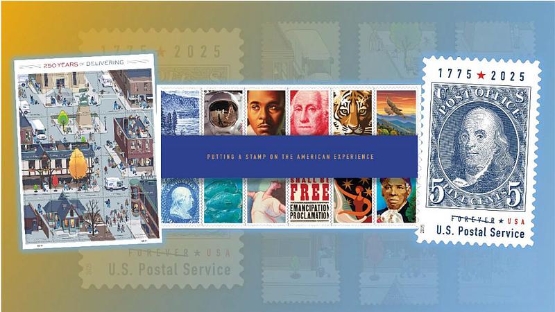 Putting a Stamp on the American Experience booklet. (Credit: USPS)