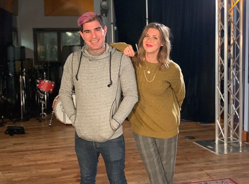 Stephen Kallao (right) and Raina Douris (left) posing as the new hosts of WXPN. (Credit: World Cafe)