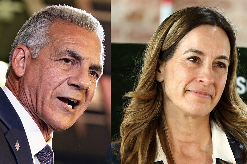 Republican Jack Ciattarelli and Democrat Mikie Sherrill will face off in November to succeed Gov. Phil Murphy in 2025. (Photos by Hal Brown and Amanda Brown)