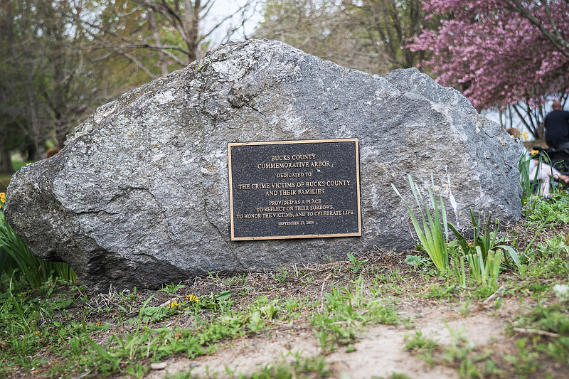 NOVA, Bucks County’s comprehensive crime victim services agency, received a $2,500 restoration grant from Bucks Beautiful to support enhancements to the commemorative arbor at the NOVA Remembrance Garden, located in Core Creek Park in Langhorne, Pa. (Credit: NOVA)