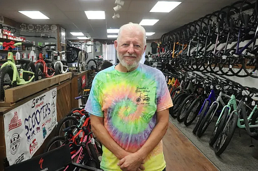 Scott “Scooter” Landes, a Souderton native and lifelong cyclist, opened the bike shop after completing a six-week, 3,000-mile-long cross-country bike tour.