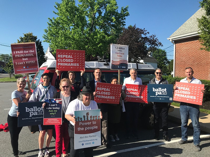 A group of Ballot PA supporters rallying for open primary elections. (Credit: Ballot PA website)