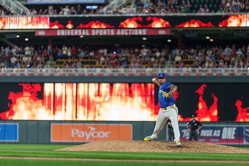 Jul 11, 2025; Minneapolis, Minnesota, USA; Minnesota Twins closer, Jhoan Duran (59) enters the game against the Pittsburgh Pirates in the ninth inning at Target Field. Mandatory Credit: Matt Blewett-Imagn Images