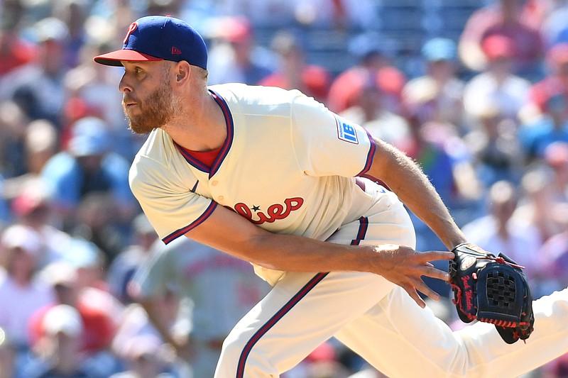 Jul 6, 2025; Philadelphia, Pennsylvania, USA; Philadelphia Phillies pitcher Zack Wheeler (45) follows through on a pitch during the ninth inning against the Cincinnati Reds at Citizens Bank Park. Mandatory Credit: Eric Hartline-Imagn Images