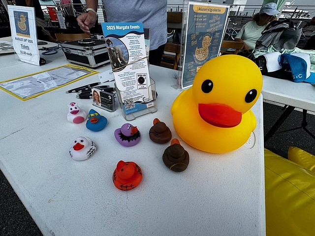 Tickets for the annual Duck Derby are on sale at the Margate Community Farmers Market Thursday mornings.