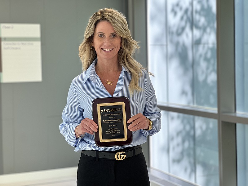 Kathleen Biancorosso receives Shore Medical Center's 2025 Leadership Profile Award. (Shore Medical Center)