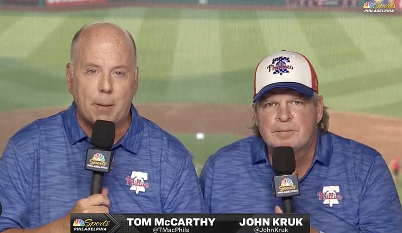 Tom McCarthy and John Kruk will be on the call. (NBC Sports Philadelphia)