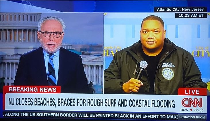 Atlantic City Mayor Marty Small appeared on CNN's "Situation Room with Wolf Blitzer" to talk about Hurricane Erin's impact.
