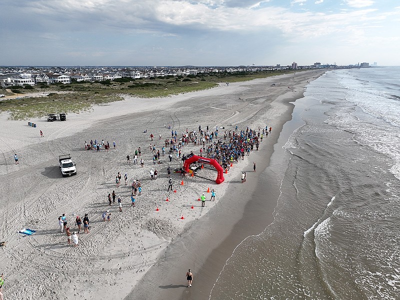 The Labor Day Race unfolds on the beach. (Photo courtesy of Ocean City)