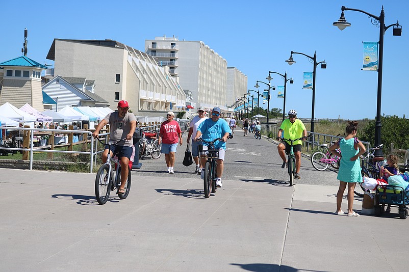 Sea Isle City's Promenade is popular with pedestrians and bicyclists.