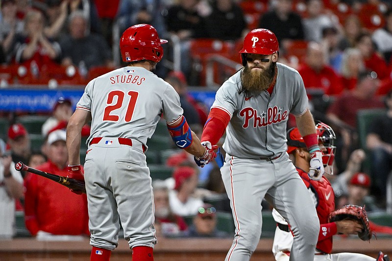 Garrett Stubbs (left) helped Brandon Marsh (right) turn his season around. Mandatory Credit: Jeff Curry-USA TODAY Sports