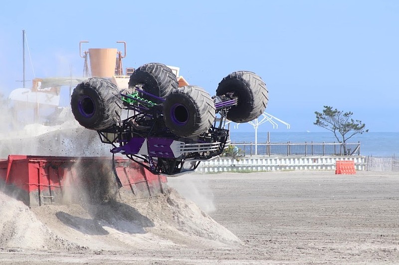 The obstacle course on the beach will include a backflip ramp. (Photo courtesy of the Greater Wildwoods Tourism Improvement and Development Authority)