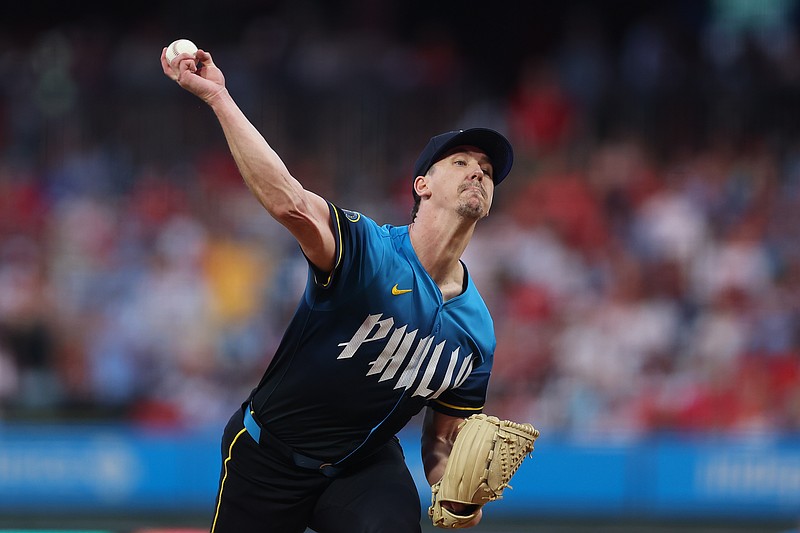 Sep 12, 2025; Philadelphia, Pennsylvania, USA; Philadelphia Phillies pitcher Walker Buehler (31) throws a pitch against the Kansas City Royals during the first inning at Citizens Bank Park. Mandatory Credit: Bill Streicher-Imagn Images