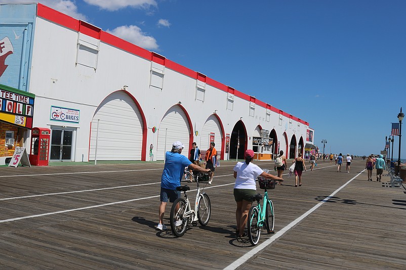Wonderland Pier's sprawling facade overlooks the Boardwalk at Sixth Street.