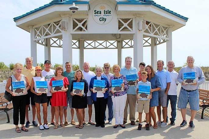 Winners of the Beautification Awards are recognized during a ceremony on Sea Isle City's Promenade. (Photo courtesy of Sea Isle City)