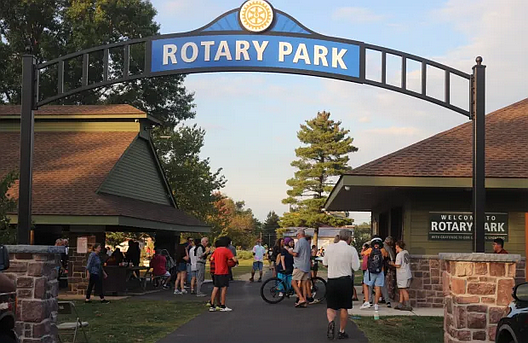 Souderton Community Park has been renamed “Rotary Park,” in honor of the Souderton-Telford Rotary Club’s fundraising efforts for the park renovation project.