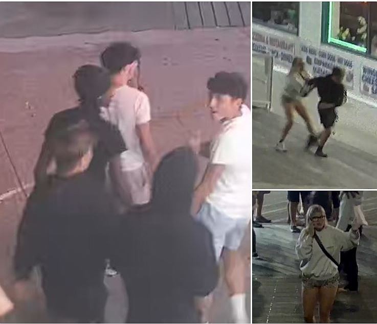 These images were captured by surveillance cameras. (Wildwood Police Department Facebook page)