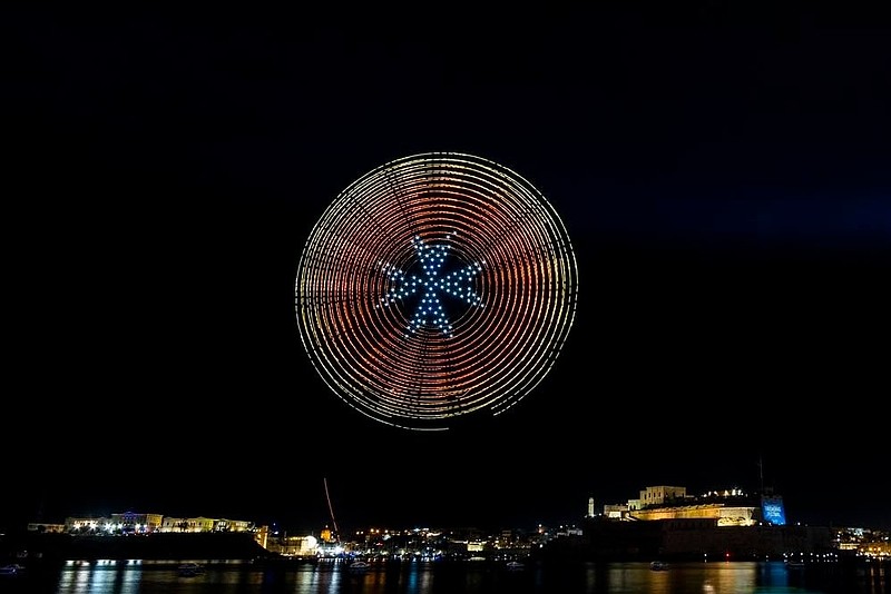 A colorful, nighttime drone show will now be pushed back until the Christmas Parade. (Photo courtesy of Ocean City)