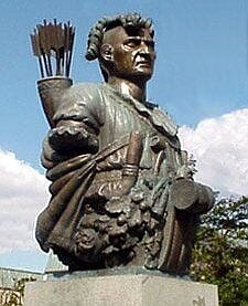 Bust of Lenape Chief Tamanend from the USS Delaware (Credit: Public domain)