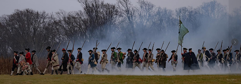 Continental Army troops on the march (Credit: Towamencin History)