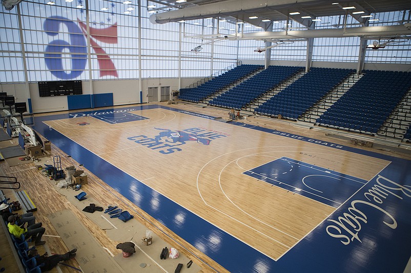 Delaware Blue Coats announcer Allan Wylie calls home games from the Chase Fieldhouse in Wilmington.