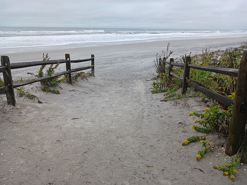 The pathway at John F. Kennedy Boulevard leads to beaches that remain in good shape overall.
