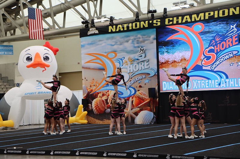Intricate cheerleading and dance routines are synchronized to music and sound effects. (Photo courtesy of Greater Wildwoods Tourism Improvement and Development Authority)