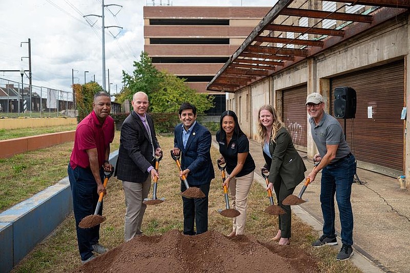 From left: Former Montgomery County Commissioner Ken Lawrence, Planning Commission Executive Director Scott France, Montgomery County Chair Neil Makhija, Montgomery County Vice Chair Jamila Winder, Norristown Council President Rebecca Smith and Patrick Starr, Chair, Circuit Trails Coalition Steering Committee.