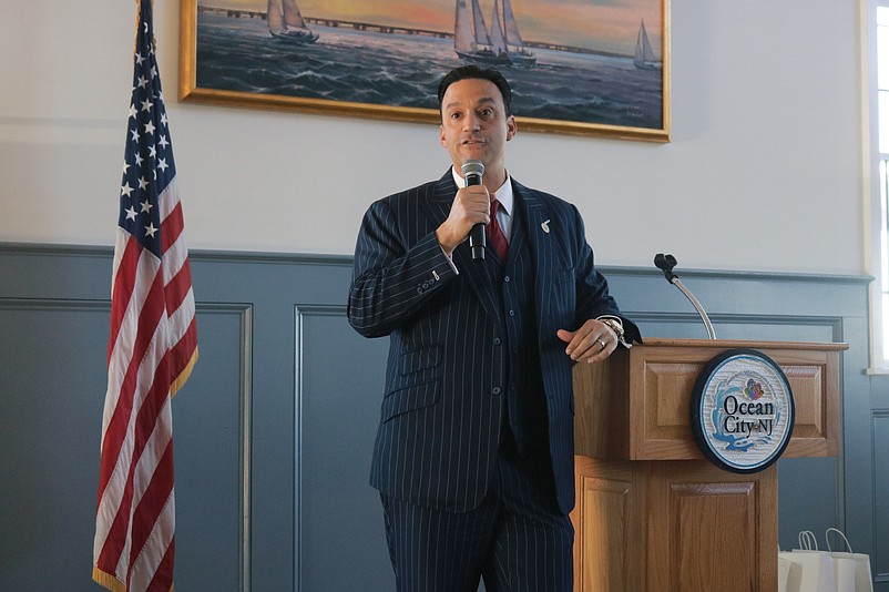 State Sen. Michael Testa addresses the Ocean City Regional Chamber of Commerce during the legislative forum.