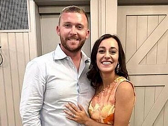 Joseph Kay with wife Rachel Kay was a former volunteer firefighter with the Plumsteadville Fire Company. He died in a tragic accident June 2, 2025. (Credit: Plumsteadville Fire Co.)