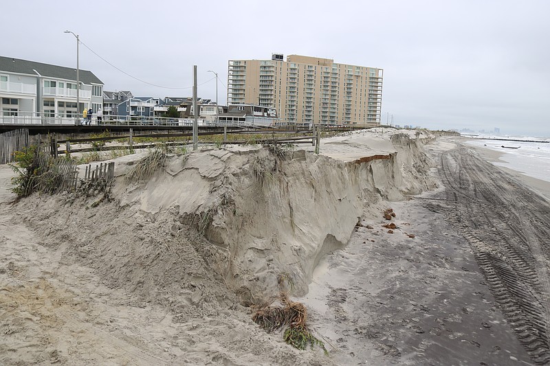 Dune damage was significant in the north end and downtown areas of Ocean City following a powerful storm in October.
