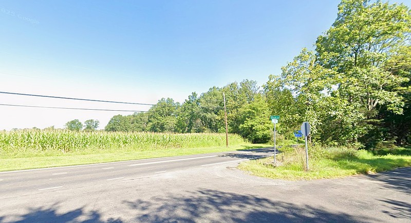 The entrance to Birch Lane off Ridge Road in Bedminster (Google Maps)