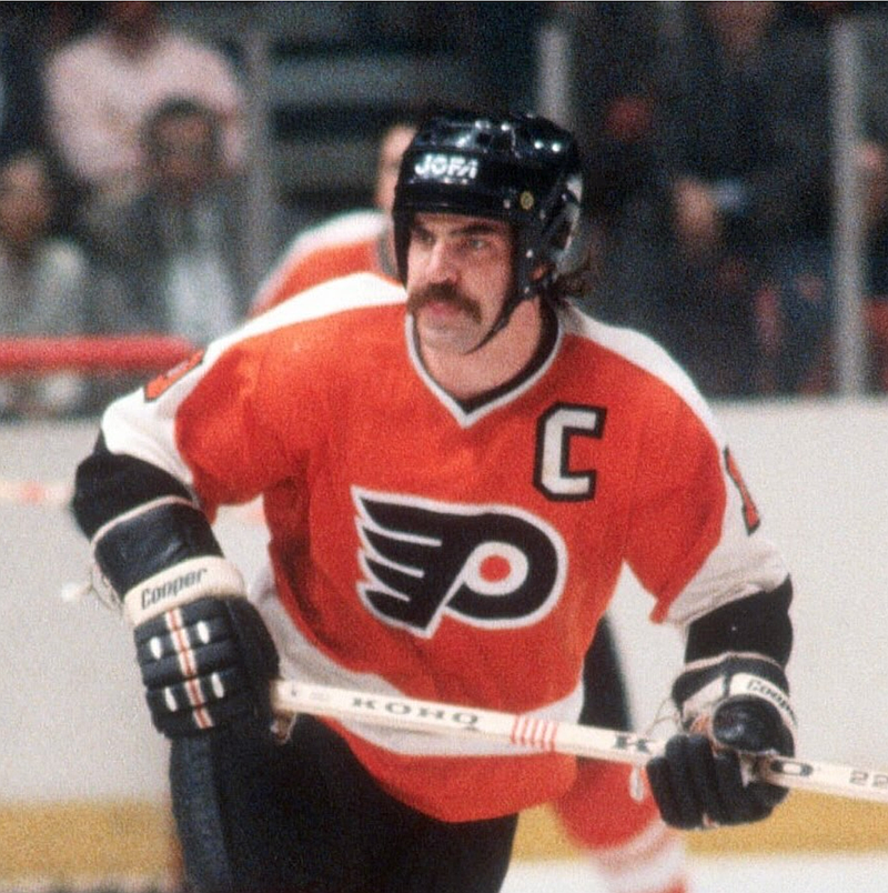 Former Philadelphia Flyers captain Mel Bridgman (Credit: @NastyKnucklesPod on Instagram)