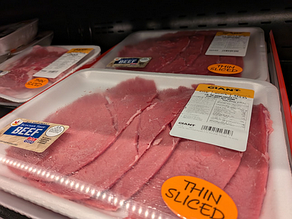 Beef in a local Giant Food Store. (Credit: Tom Sofield/LevittownNow.com)