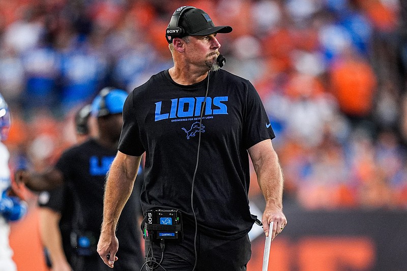 Detroit Lions head coach Dan Campbell watches a play against Cincinnati Bengals during the second half at Paycor Stadium in Cincinnati on Sunday, Oct. 5, 2025.
