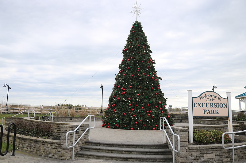 A 30-foot-tall artificial Christmas tree overlooks Excursion Park. It will serve as the focal point of Sea Isle City's holiday tree-lighting ceremony on Nov. 28.