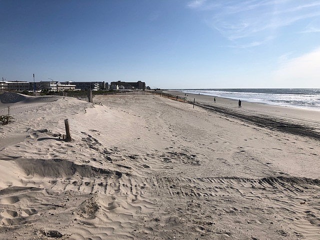 North Wildwood continues to suffer beach and dune erosion caused by coastal storms. (Photo courtesy of North Wildwood Facebook page)