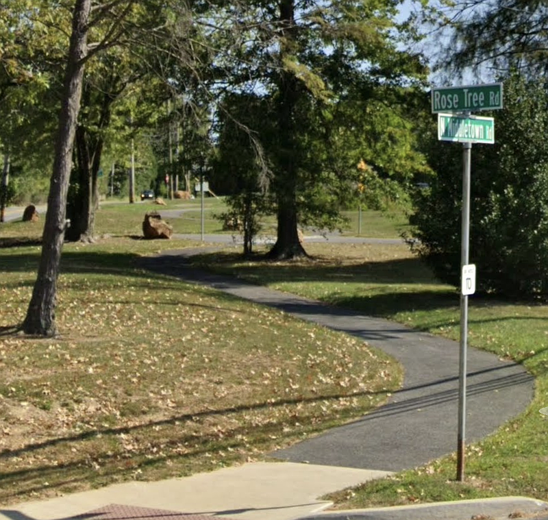 Rose Tree Media School District is proposing a new K-1 Center at the intersections of Rose Tree and Middletown roads. (Credit: Google StreetView)