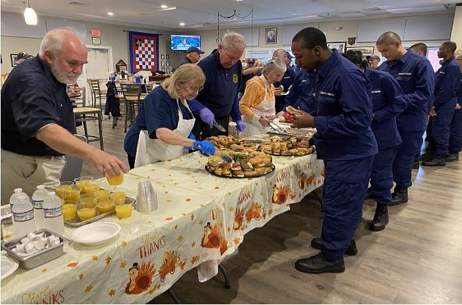U.S. Coast Guard training recruits from Cape May will have a traditional Thanksgiving dinner at the American Legion Post 524 in Ocean City. (Courtesy of American Legion Post 524)