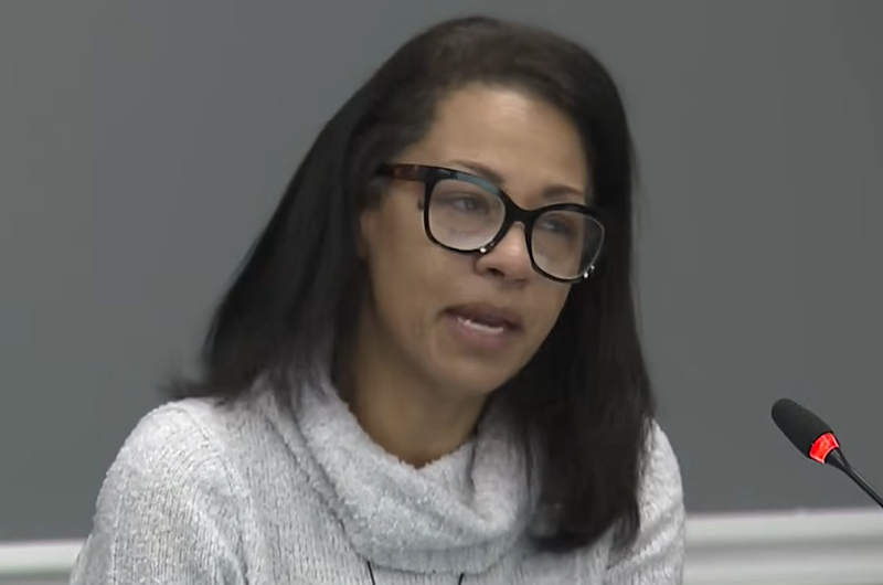 North Penn School Board Director Dr. Elisha Gee at the Nov. 20, 2025 meeting (Credit: YouTube)