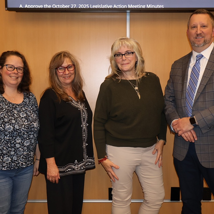 Hatboro-Horsham honored Maggie Kistner, Tara Conner- Hallston, Erin Whalen, and Erin Stroup (not pictured), for their committed service to our students, staff, and community. Credit: Hatboro-Horsham School District.