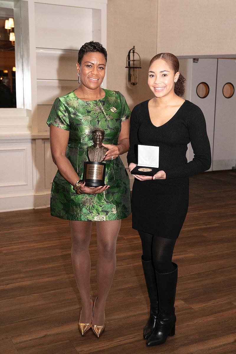 PROVIDED/Tracey Triniwell shares a full circle moment with her daughter, Lauryn Triniwell, a senior at Egg Harbor Township High School, who also was honored that evening. Lauryn received the John Henry “Pop” Lloyd Youth Impact Award, an award that her mother received when she was a student.