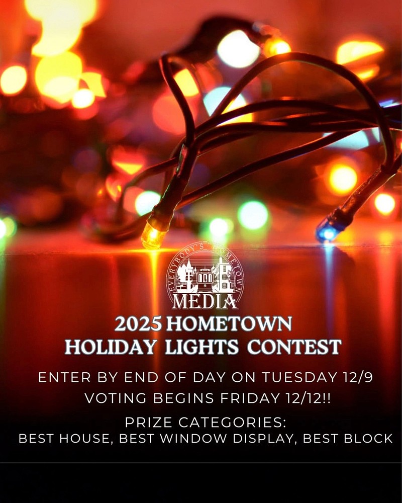Residents have until Dec. 9 to enter the holiday lights contest in Media, Pa. (Image courtesy of Media Borough Facebook)